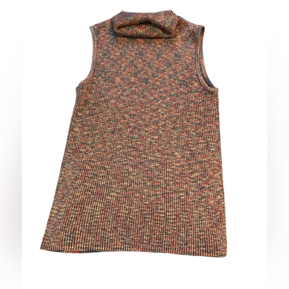 George Multicolor Sleeveless Knit Top Large